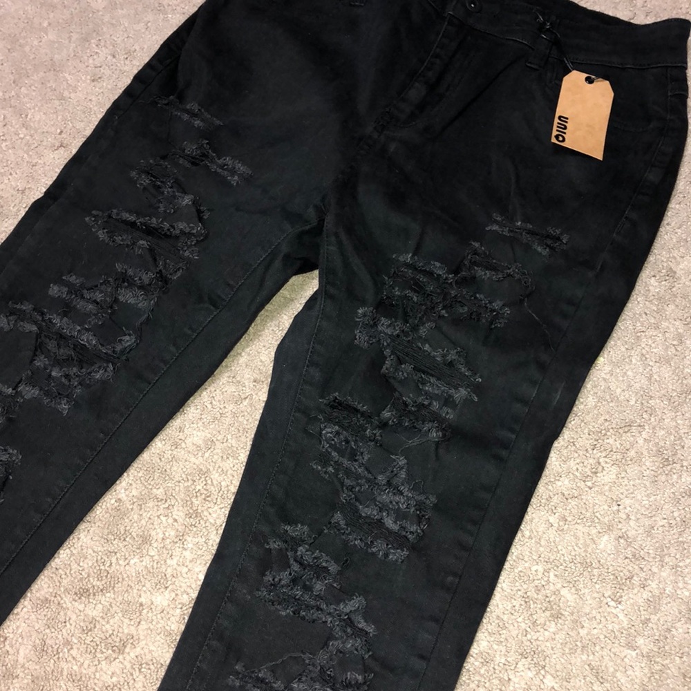 Unit black ripped skinny jeans